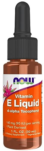Now Foods, Vitamin E Liquid, D-Alpha-Tocophérol de Soja, Haute Dosé, 30ml, Végétalien, Sans Gluten, Végétarien, Sans OGM