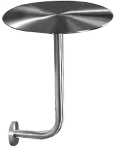 ”L“ Typ Pub Bar Bistrobord Väggmonterat cirkulärt cocktailbord Rostfritt stål Silverfärg, Lämplig for kök, vardagsrum, restaurang (Size : 35cm(13.7))
