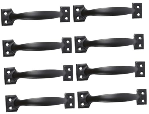 BESTonZON 8 Stück 6 Zoll Möbelgriff Schwarz Einfache Türgriffe Für Schrank Kleiderschrank Schublade Praktische Und Elegante Griffe Für Moderne Möbel
