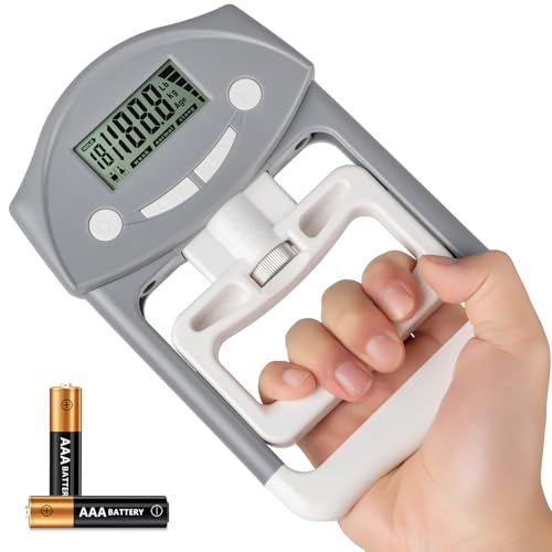 Greppstyrketestare, handgrepp dynamometer, elektronisk handgrepp styrka testare grepp stärkare handtränare mätare digital handgrepp träningsmätare 100 kg / 99 kg för sport, skola, kontor