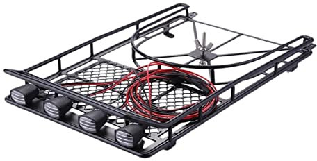 DOFABI RC Crawler 1:10 Dachgepäckträger D90, for Axial, SCX10-4 Ferngesteuerter Autodachträger