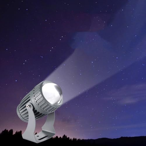 QICBYING Faretto Luce da Pavimento - Proiettori A LED A Lungo Raggio, Faretti RGB A Fascio Stretto Lungo, Rondella da Parete A Fascio LED 85-265V, per Illuminazione di Pareti Esterne di Edifici(Blue)