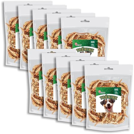 Akinu Hundeleckerli Fisch – Getreidefreie Hunde Leckerlis für Training oder als Snack – 10er Pack (10 x 75 g) – Reich an Omega-3, Natürliche Belohnung für gesunde Haut & Fell – Dog Treats