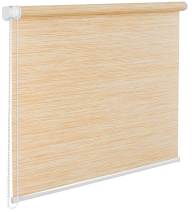 Beautiful Bamboo-Like Stylish Natural Roller Blind in Beige and Sand colours, Choice of 16 Width Sizes, 150cm Drop, 45cm wide (overall width 49.5cm)