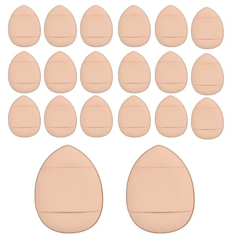 XURJUMI 20 Stück Finger Puderquaste, Gesicht Schwämmchen Powder Puff Mini-Schwämme Puderquaste,Dreieck Make-Up Puderquaste Für Foundation Concealer Grundierung Nass Und Trocken Make-Up Tools