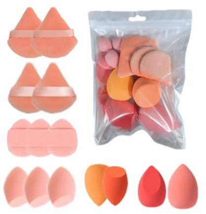 Spugna Trucco, 14 Pz Spugnette Trucco Spugna Fondotinta Set Di Spugne Per Il Trucco Spugnette Make Up,piumino Da Cipria Riutilizzabile, Spugnetta Fondotinta Per Fondotinta Liquido, Correttore