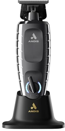 Andis 562627 GTX-EXO II Professional Cordless Lithium-ion Electric Beard & Hair Trimmer with Charging Stand, Black Chrome