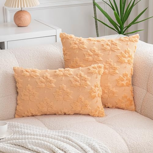 Funda De Almohada De Hoja De Arce Cuadrada, Antideslizante, Desmontable, Cubierta De Polvo De Color Sólido, Adecuada para Fiestas De Banquetes, Lavable(B,50 * 50cm)