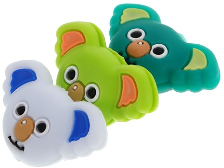 BCOATH Smorzatori da Tennis in Silicone 3 Pezzi a Forma di Koala, Ammortizzatori per Racchetta da Tennis Leggeri e Antiscivolo, Assorbitori di Vibrazioni Corde per Gioco Prolungato