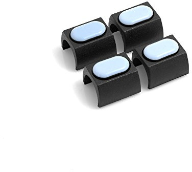 Design61 PTFE 4er Set für Freischwinger Stuhlgleiter Bodenschongleiter für Rundrohr Ø 16-17 mm Möbelgleiter Klemmschalengleiter Klemmgleiter