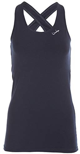 Winshape dam funktionell solbänk WVR32 med öppen Drop Back Design, Winshape All-Fit Style, fitness fritid sport yoga träning Night-Blue Large