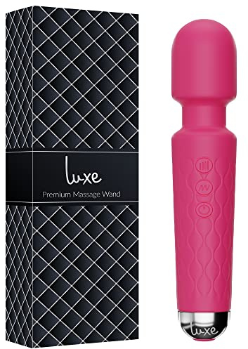 Luxe Massagestab, wasserdicht, kabellos, wiederaufladbar, elektrisch, Pink