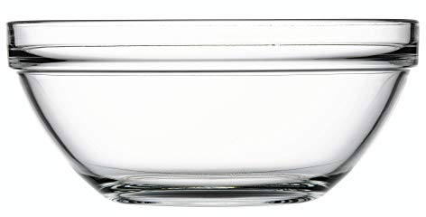 Tempered Glass Round Mixing Salad Bowl Kitchen Stackable Serving Kitchen Tableware (1)