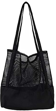 Cyleibe Large Tote Bags, Cotton Canvas Shopping Bags, Reusable Grocery Tote Bag, Natural Cotton Bags with Long Handle - Black