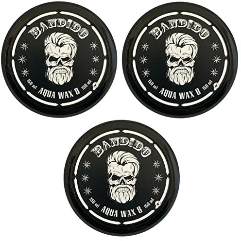 3 x 150 ml Bandido Hair Wax Nr.8 Haarwachs Haar Styling Wachs Herren Haargel