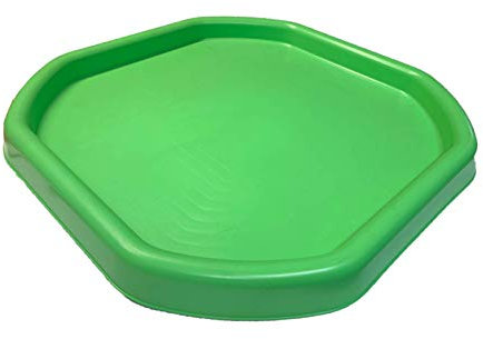 KetoPlastics Small Lime Green Plastic Builders Mixing Tray, 70cm x 70cm x 7cm (External), 60cm x 60cm x 4cm (Internal), Ideal for Kids' Play, Sand, Cement, Mortar, Plastering, School Play Time