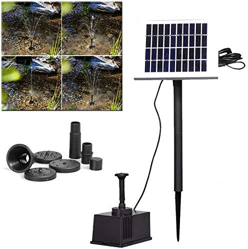 HENGMEI Solar Springbrunnen Solarpumpe für brunnen mit 2W Solar Panel Teichpumpe Springbrunnenpumpe Solar Wasserpumpe für Vogeltränken, Fischteiche, Gartenteich Springbrunnen