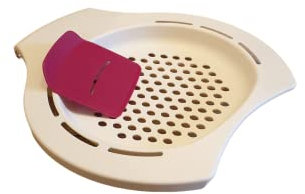 Tupperware Spätzle-Sieb Rot - Spätzle Maker aus Edelstahl, 35 x 28.5 cm / H3.4 cm