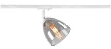 SLV 1 Phasen System Leuchte PARA CONE GL/Strahler, LED-Spot, Decken-Strahler, Decken-Leuchte, Schienensystem, Innen-Beleuchtung / GU10 25W weiß