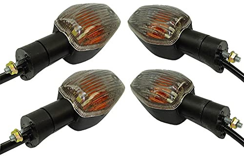Frecce Moto 4pcs Segnali di svolta posteriore anteriore Segnali lampadina Fit Utilizzo for Honda CBR929RR CBR954RR CBR600F4 CBR600F 4i CBR 929 954 600 RR F4 F 4i Frecce Led Moto (Color : Smoke lens)