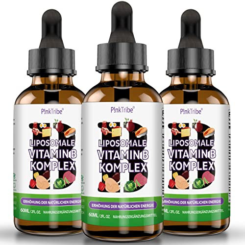 Vitamine B Complex - Complexe de Vitamines B Liposomales - Formule Liquide Haute Dose avec les 8 Vitamines B, Sans Additifs, 60 ml (Lot de 3)