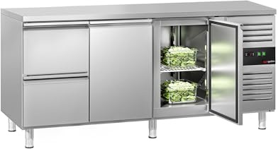 GGM Gastro | KTS187ND#2T#2S | Kühltisch ECO - 1795x700mm - mit 2 Türen & 2 Schubladen