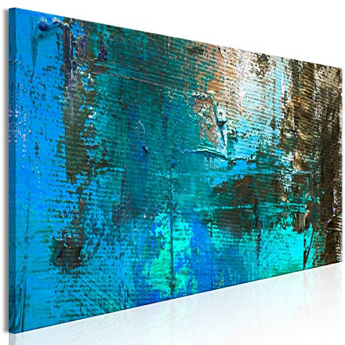 murando - Akustikbild Abstrakt Bilder Akustikschaum Hochleistungsschallabsorber Schallschutz Leinwand 1 tlg Wandbild Raumakustik Schalldämmung wie gemalt blau a-A-0494-b-a