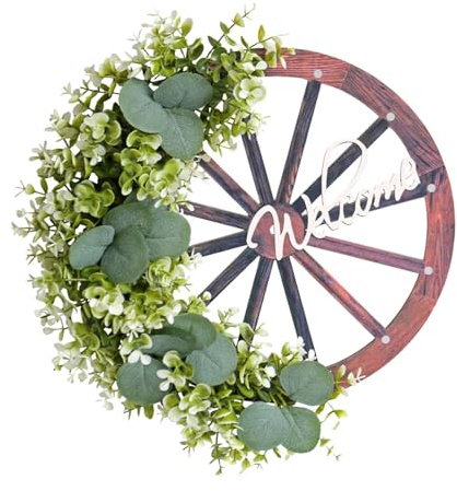 Colcolo Künstlicher Blumenkranz, Frühlingskranz für die Haustür, künstlicher Kranz, Geschenkdekoration, Frühlingsdekoration, für draußen und