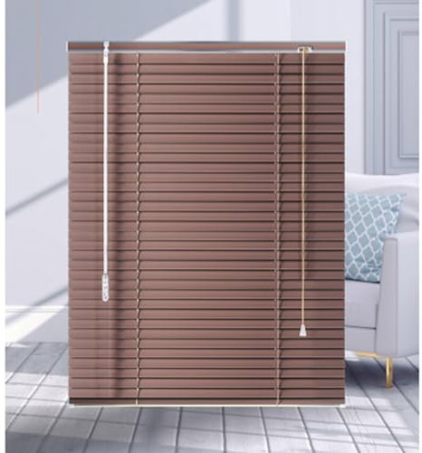 Xrdbfd Metall Venezianische Jalousie, Braune Fenster Jalousien, 25mm Aluminium Lamellen Venezianische Jalousette, Sonnenschutzrollos Für Haus/küche/büro,WxH-50x130cm/19.7 * 51in