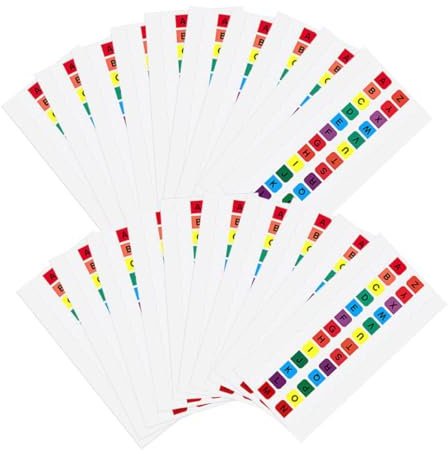 HOODANCOS 30blätter Selbstklebende Bunte Alphabet Seitenmarker Farbige Indexetiketten Für Notizbücher Und Dateien Praktische Studienregister Sticker Für Büro Und Zuhause