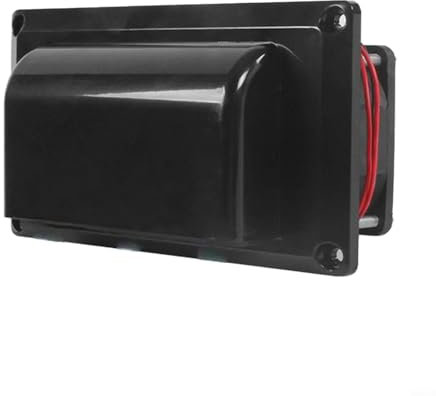 HEIBTENY Abluftventilator 12V Seite Air Vent Fan, Ventilation Exhaust Fans Outlet Kit, 25W Wohnwagen-Seitenlüfter Für Wohnwagen, Wohnmobile, Wohnwagenanhänger(15W Black)