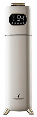 Humidificador Humidificador eléctrico Capacidad de 8 litros Purificador de aire tipo piso Generador de niebla Pantalla táctil inteligente Aromaterapia ajustable Humidificador silencioso (Color: Blanco