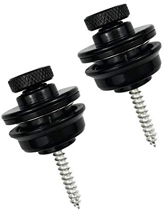 Gitarrengurt Schloss,2 Pack Gitarrengurt Knöpfe Heavy Duty Metal Button Gitarrengurt Taste Gitarrengurts Endknopf mit Befestigungsschrauben für Akustik Klassische E Gitarre Bass Ukulele