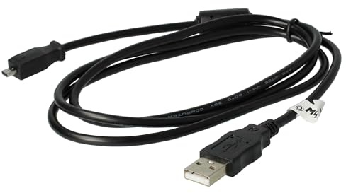 vhbw Cable datos USB compatible con Kodak serie Easyshare M M893, M893 IS, M853, M863, M753, M763, M420 cámara, 150 cm
