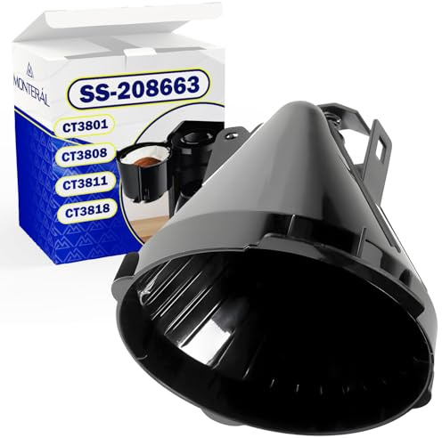 Soporte Filtro Extraíble Cafetera Goteo con Código Original SS-208663 para Rowenta Adagio CT3801 CT3808 CT3811 CT3818 - Garantía de 10 Años - MONTERAL