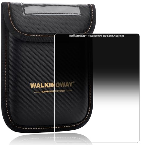 Walking Way Filtre GND8 Doux 100x150mm – ND8 Soft GND 0.9 à Transition Dégradée pour Paysage Naturel, Forêt, Scènes Nuancées – Filtre Carré Photo 3 Stops