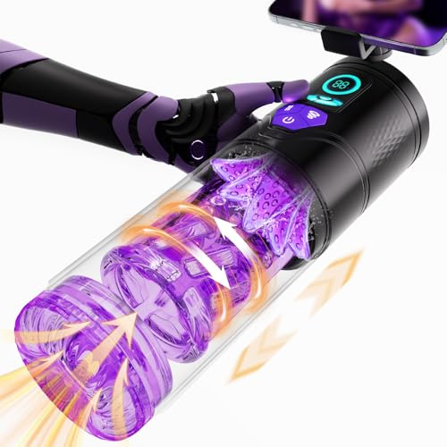Masturbieren für Männer Masturbator mit 9 Teleskop 9 Rotation 9 Saugen | Elektrischer Masturbator mit Handyhalterung Blowjob Taschenmuschi für die Männer Elektrisch Sexspielzeug für Männer Solo