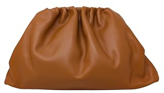 Chicca Borse Borsa Clutch a Mano o Tracolla da Donna in Pelle (Cuoio)