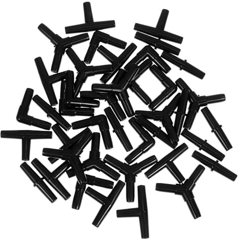 KOMBIUDA 60pcs Aquarium Air Pump Hose Adapter Aquarium Air Fittings Tubing Connector Y Shaped Tee Tubing Connectors Plastic Hose Fitting for Fish Tank Water Distribution