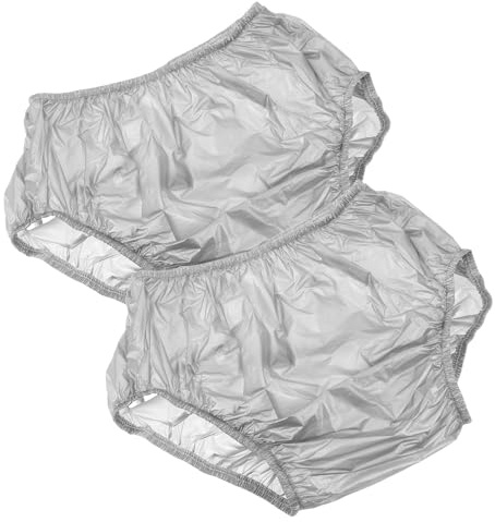 FESTFENDS Pantalones para Incontinencia Reutilizables para Personas Mayores, 2 Piezas de Metal Plata Alta Absorción y Fácil Cambio para Cuidado Diario y Nocturno