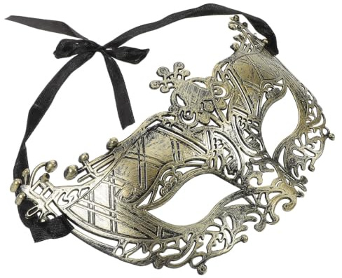 HOMSFOU Masque de Carnaval Confortable et Résistant Demi-visage Vintage en Plastique pour Fêtes, Bars et Soirées Masquées Hommes et Femmes