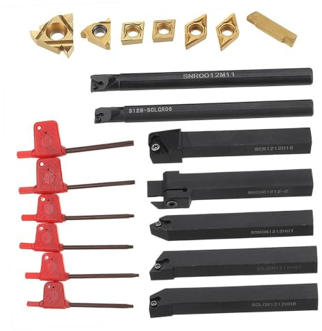 Xiuganpo Drehmeißel Set, Drehwerkzeug Satz, 1,2 Cm Schaft mit Hartmetalleinsätzen, for Dreharbeiten (12mm)