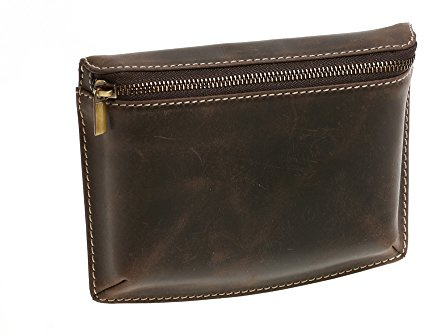 Gürtel- und Hüfttasche mit Gürtellasche LEAS in Echt-Leder, braun - LEAS Vintage-Collection