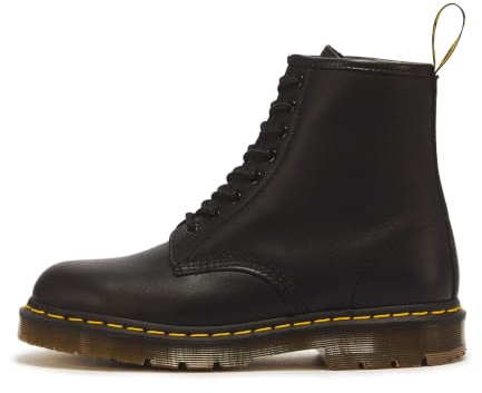 Dr. Martens Unisex 1460 Originals Arbeitsstiefel, 8 Ösen, weich, rutschfest, 15,2 cm, Schwarz, industrielles Vollnarben