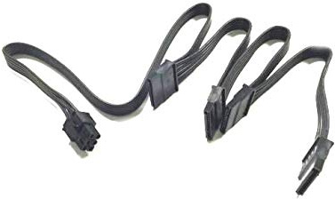 FCQLR pour Corsair CX430M / CX600M / CX500M / Power Supply 6pin to 4 SATA Module Câble SATA Hard Disk Câble 0.85m