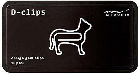 Designphil Katzen Büroklammern, Schwarz, Stahl, 1.00 inches, 20 Stück