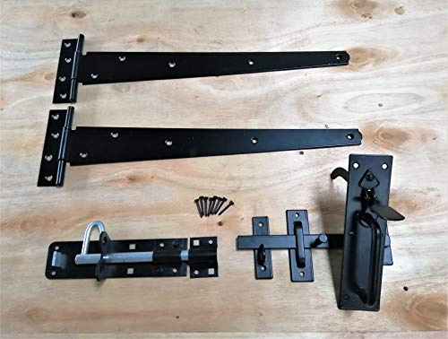 16 Pair Tee Hinge Wooden Gate Suffolk Fitting Kit Garden Gate Set 400MM, Supplied with All The fixings