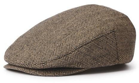 Brixton Unisex-Adult Hooligan SNAP Cap Beret, Brown/Khaki, M