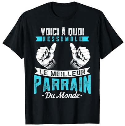 Meilleur Parrain du Monde Oncle Parrain Cadeau T-Shirt