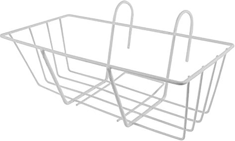 Angoily 1stück Rostfreier Blumentopf Dekorativer Hängender Pflanzenständer Für Balkon Und Garten Weißer Blumentopf Für Railing Und Wandmontage